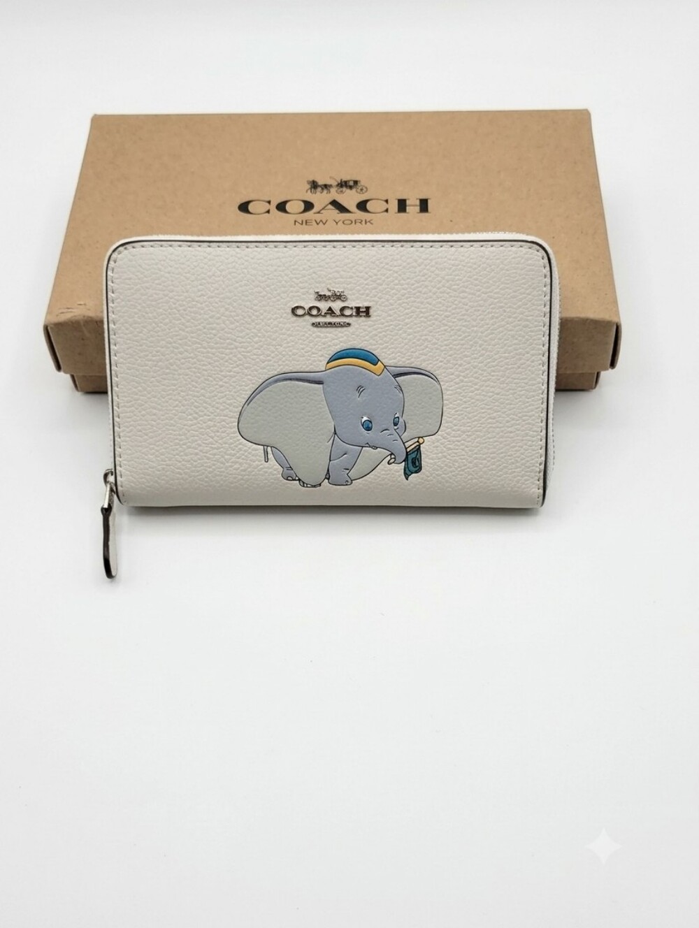 Coach Disney X Zip Around Dumbo Leather Wallet